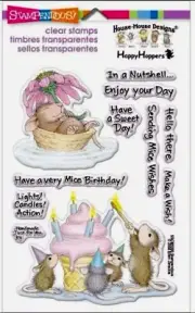 House Mouse Designs Mice Wishes Stampendous Clear Stamp Set Birthday Stamp