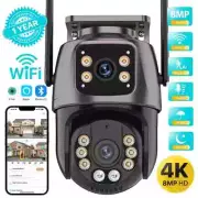 4K 8MP HD Wifi PTZ Camera Outdoor 4MP Dual Lens Dual Screen AI Auto Tracking