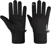 [TOMVAES] Cold Weather Gloves with Touchscreen Fingers Ski Gloves Winter Waterproof Warm Snow Gloves for Women and Men Black