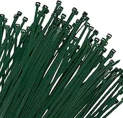 Nylon Zip Ties Heavy Duty- 8 Inch Green,Multi-Purpose Self Locking Cable Ties， Ultra Strong Plastic Wire Ties with 50 Pounds Tensile Strength, 100 Pieces.
