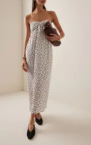 [FRANÇOISE] Exclusive Lucie Tie-Front Silk Maxi Dress