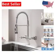 Durable Wall Mount Kitchen Faucet with 3-Spray Functions for Effortless Cleanup