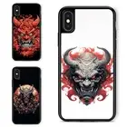 Red Demon Japanese Me For iPhone XS 11 12 13 14 15 16 Pro Max Anti scratch Cover