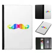 PASSPORT ITINERARY ORGANIZER|HIPSTER COLOURFUL MOUSTACHE #19