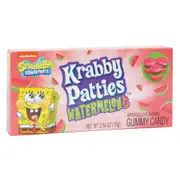 Spongebob Squarepants Krabby Patties Watermelon Gummy Candy Theatre Box 72g X 12 Boxes