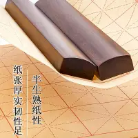 在飛比找樂天市場購物網優惠-毛邊紙書法專用紙字格宣紙毛筆字練習紙半生半熟初學者入門套裝