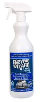 Enzyme Wizard Multi Purpose Bathroom and Kitchen Spray and Wipe Cleaner 1 Lit...