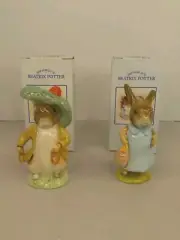 Benjamin Bunny & Mrs Flopsy Bunny The World Of Beatrix Potter Royal Albert New