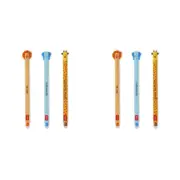 2x 3pc Legami Erasable Gel Pen Rollerball Writing Stationery Set Wild Savannah
