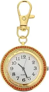 [Healeved] 1Pc Pocket Watch with Keychain Clip Stylish Retro Design for Students Doctors and Casual Use Durable and Hanging Elegant Finish
