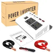 12V to 220VInverter 4000W Car Power Converter Solar LCD Dual Display 4 USB 4.2A Fast Charge with Intelligent LCD Volta