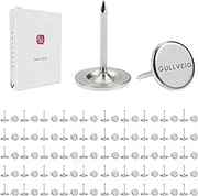 Gullveig Silver Push Pins Heavy Duty Thumb Tacks, Flat Upholstery Tacks and Long Carpet Tacks, Decorative Nails for Wood, Fabric and Upholstery, 100 Count