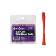 ST-356-RDMI BEAUTY SALON EZ COLD WAVE HAIR PERM RODS - 1 DOZEN RED MINI
