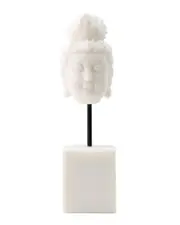 A&B Home Buddha Head Sculpture on Stand