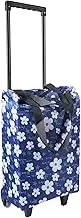 Shopping Bag on Wheels, Waterproof Foldable Shopping Trolley, 20kg Load Trolley Bags with Telescopic Handle-