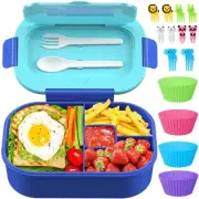 Kids Bento Lunch Box Leakproof Lunch Box with 4 Compartments Lunch Containers...
