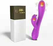 Thrusting Rabbit Vibrator-Triple Action, Clitoral & G-Spot Stimulator-16 Vibrators Mode, AI Heating, Sex Toy for Women Nipple, Vagina,