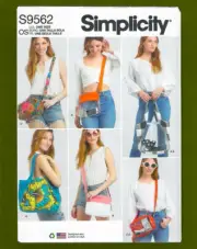 Tote Bags & Pouch Sewing Pattern~Assorted Size Variations! Simplicity 9562