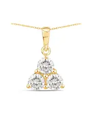 Diana M 14K 1.02 ct. tw. Lab-Grown Diamond Three-Stone Pendant