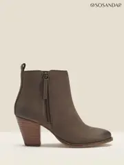 Sosandar Natural Block Heel Ankle Boots (520302) | $228