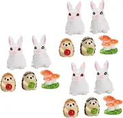 NOLITOY 15 Pcs Micro Landscape Rabbit Gnome Figures Mini Bonsai Rabbit Decoration Easter Bonsai Figurines Bonsai Figurines Mini Home Accents Decor Small Bunny Decor Succulents Crafts Resin