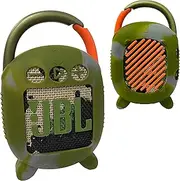 Silicone Cover Case for JBL Clip 4 Portable Bluetooth Speaker, Protective Carrying Case for JBL Clip 4 Portable Bluetooth Speaker (Case Only) (Squad Green)