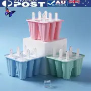 Silicone Ice Cream Mould Block 6 Cavity Frozen Molds Icy Pole Jelly Ice Lolly VN