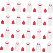 BUGUUYO 50Pcs Refillable Containers for Liquid Medicine Essential Oils and Ink Travel Portable Precision Squeeze for Eye Care and Aromatherapy