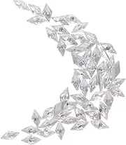 MERRYHAPY 50pcs Flatback Rhinestones Nail Charms: Rhombic Crystals for Nail Art Manicure Iridescent Shine Small Rhinestone Glitter Gems