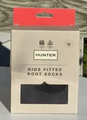 Hunter Boots Kids Fitted Socks Hyper Green Size M 5-7 Fleece Boy Girl NEW IN BOX