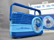 ART+SOUND vintage audio bluetooth speaker and FM radio In Blue, NEW/Open Box