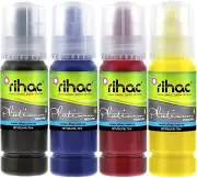 RIHAC Sublimation Ink for Epson EcoTank Printers Cyan Magenta Yellow Black
