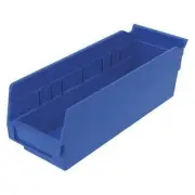 Manufacturer Varies Shelf Bin,Blue,Indstr Grd Poly,4 in 30120BLUEBLANK