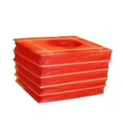 Japanese Style Rectangle Paper Lantern - RED