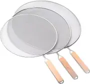 3 Pieces Grease Splatter Screen for Frying Pan, Guard Mesh...