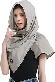 [Radia Smart] EMF Protection Scarf, Silver Fiber Fabric, RF Blocker Radiation Protection, 5G, WiFi, Cellular, Bluetooth. High Shielding Efficiency. Multiple Ways To Wear., Silver, One size