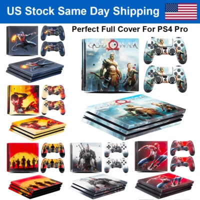 Sticker Decals Skin Cover Kit for PS4 Pro Playstation 4 Pro Console & Controller