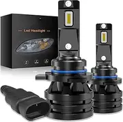 LED Headlight Bulb with Canbus Decoder Super Bright 6000K High Low Beam Anti Flickering Coversion Kit Pack of 2,H4