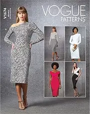 Vogue V1674 Misses' Sewing Pattern Dress, Size 6-8-10-12-14