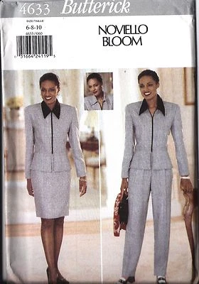 4633 UNCUT Vintage Butterick Sewing Pattern Misses Jacket Skirt Pants Noviello