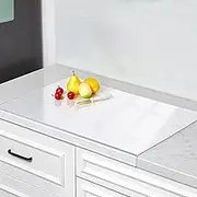 Wesiti Large Acrylic Cutting Board with Lip Non Slip 30 x 20 Inch Clear Cutting Board Chopping Acrylic Countertop Protector Cover Shatter Resistant for Home Restaurant Kitchen Sink Stove