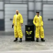 1/64 Scale Figures Walter White And Jesse Oil Drum Dioramas Model Toy Miniature