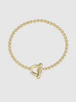 GUESS Gold Link Pavé T-Bar Bracelet