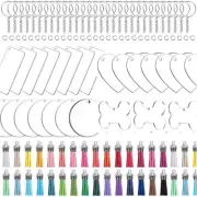 Round Present Label Clear Gift Tags Clear Diy Project Keychain Tassels Disc Set