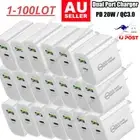 20W QC 3.0 Type C Wall Charger Fast PD Dual Power Adapter For iPhone Android Lot