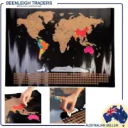 WORLD TRAVELER SCRATCH MAP A Must Have Item For The Globetrotter Brand New