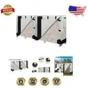 Durable 8FT Firewood Rack Cover with Magic Tape Access - Easy Outdoor Storage