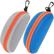 [OATIPHO] 2pcs Soft Pouch Glasses Case Zipper Protective Eyewear Storage for Travel