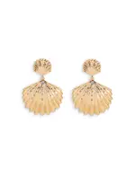 Ettika Sun Drenched Shell Drop Earrings
