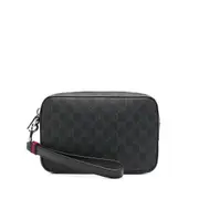 [Gucci] Gucci GG Supreme Canvas Clutch Bag ONE SIZE BLACK/GREY